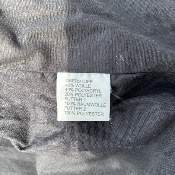 Men's Black Wool Jacket - Picture 7 of 7